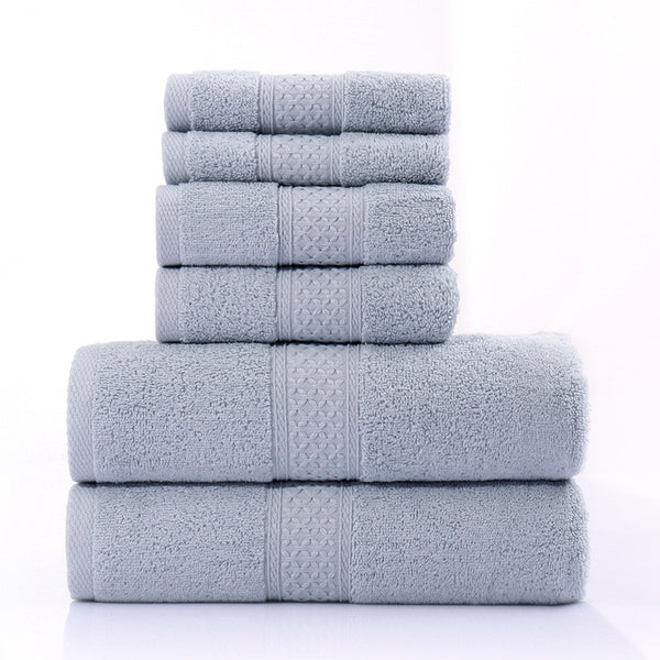 Six Piece Set Of Pure Cotton Bath Towels