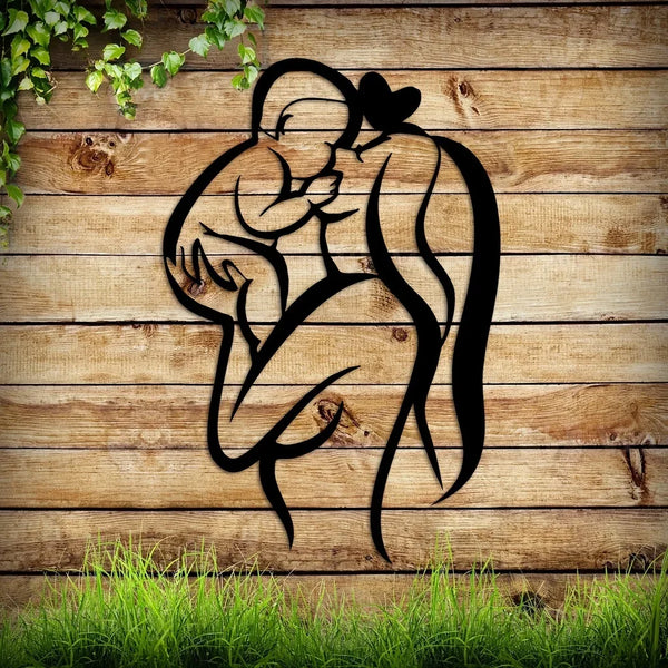 Mother & Child Mother Wall Art,  Love And Mother's Day Wall Decor, Holiday Accessory, Room Decor, Metal Wall Hanging Decoration