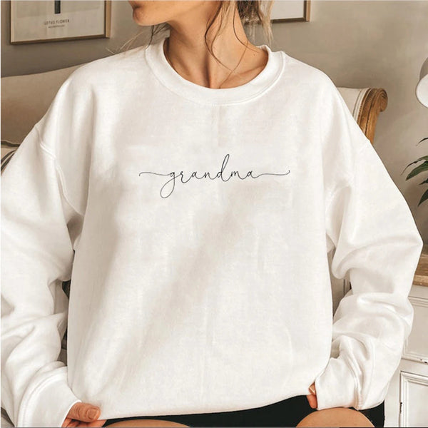 Grandma Sweatshirt Grandma Gift Mothers Day Gift Women Long Sleeve Crewneck Sweatshirts Graphic Hoodies Casual Pullovers Tops