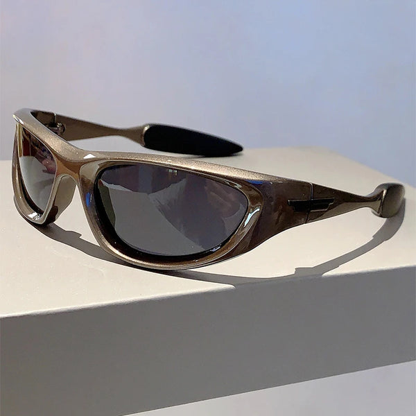 KAMMPT Y2k Futuristic Sunglasses Men 2023 New Punk Outdoor Cycling Goggle Eyewear Women Ins Trendy Brand UV400 Protection Shades