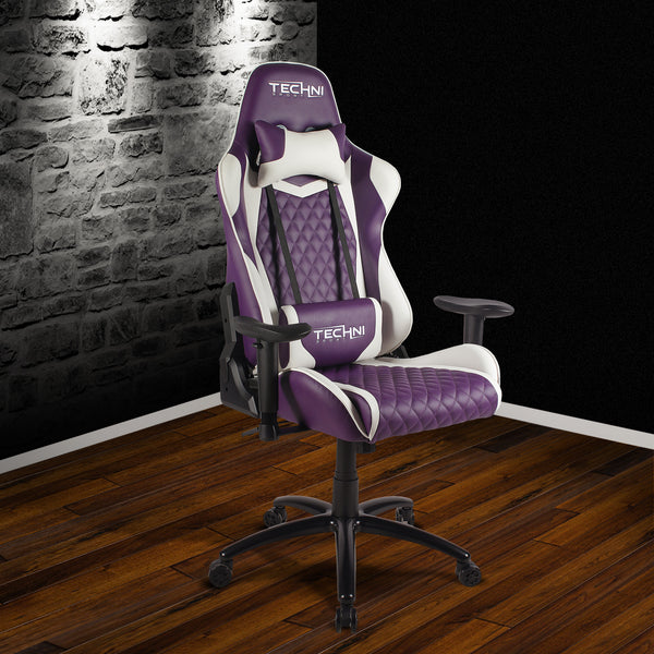 Techni Sport TS-52 Ergonomic High Back Racer Style PC Gaming Chair, Purple