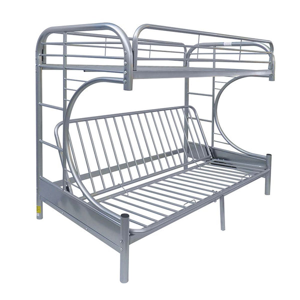 AEX Eclipse Bunk Bed (Twin XL/Queen/Futon) in Silver 02093SI